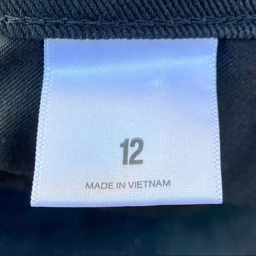 Express Super High Waisted Black Mom Jeans Size 12 - Picture 8 of 12